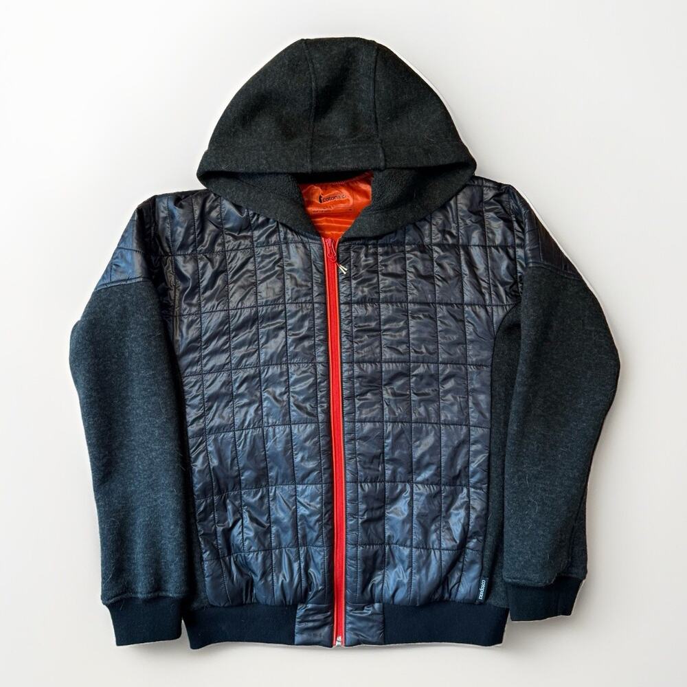 Cotopaxi Kusa Hybrid Jacket Women's Large Black Full Zip Hooded Insulated Wool